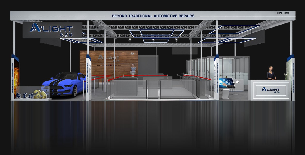 汽車展臺(tái)設(shè)計(jì)圖片的正面圖